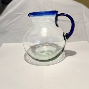 Pier One Imports - Handmade Mexican Glass Pitcher